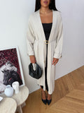 Дълга жилетка „Élodie“ – екрю